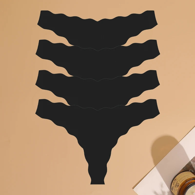 Scallop Seamless Thong — 4 Pack