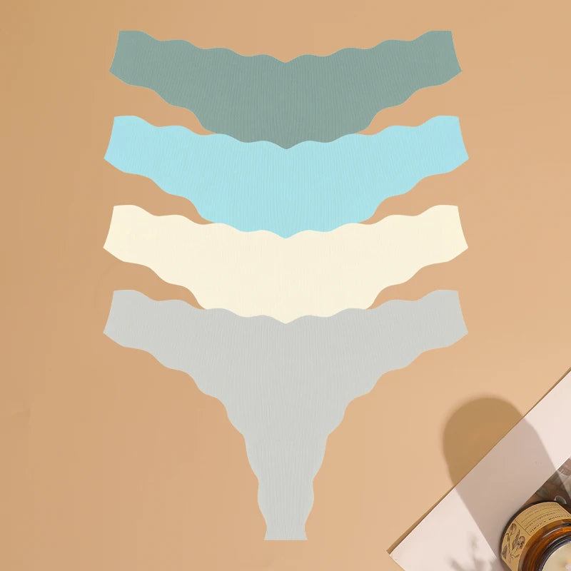 Scallop Seamless Thong — 4 Pack