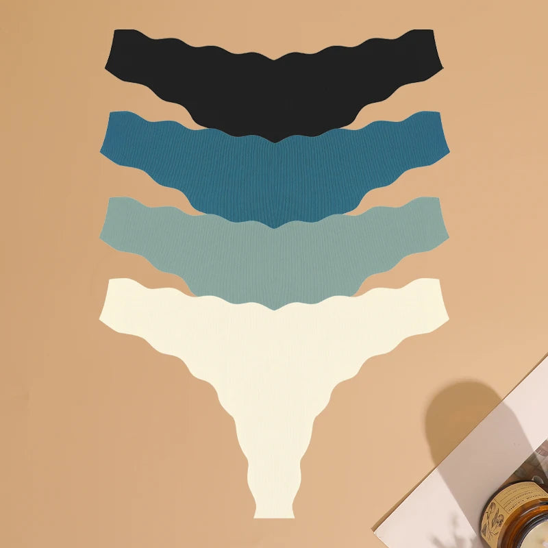 Scallop Seamless Thong — 4 Pack