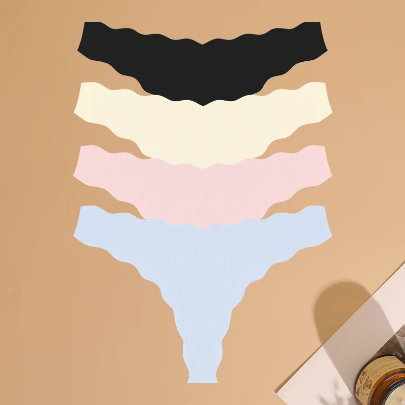 Scallop Seamless Thong — 4 Pack