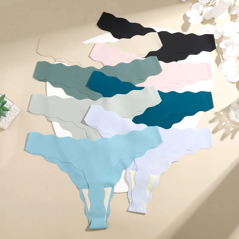 Scallop Seamless Thong — 4 Pack