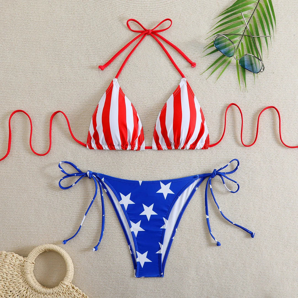 Americana Halter Bikini