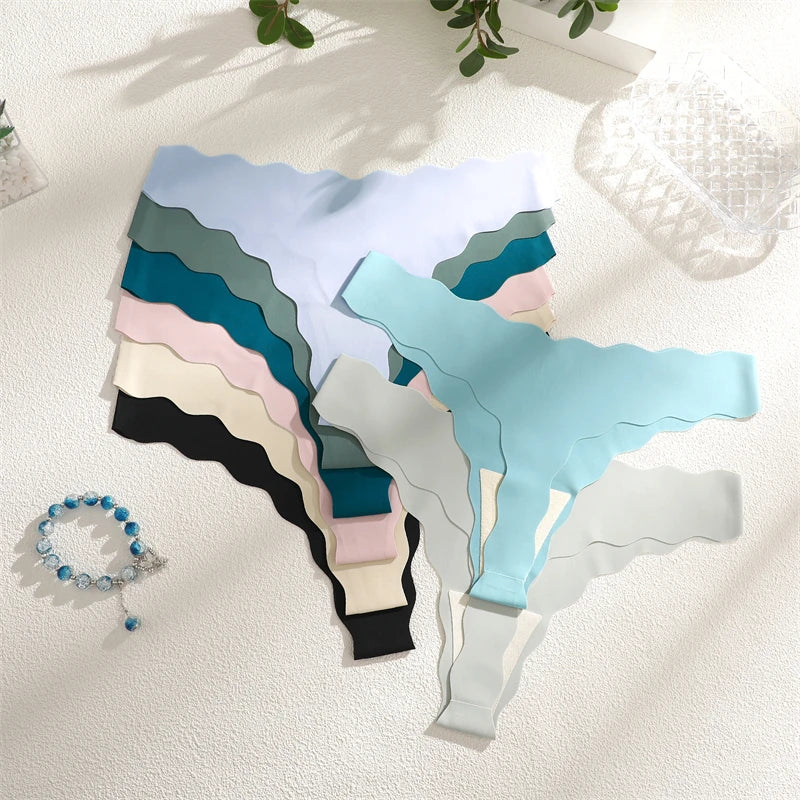 Scallop Seamless Thong — 4 Pack