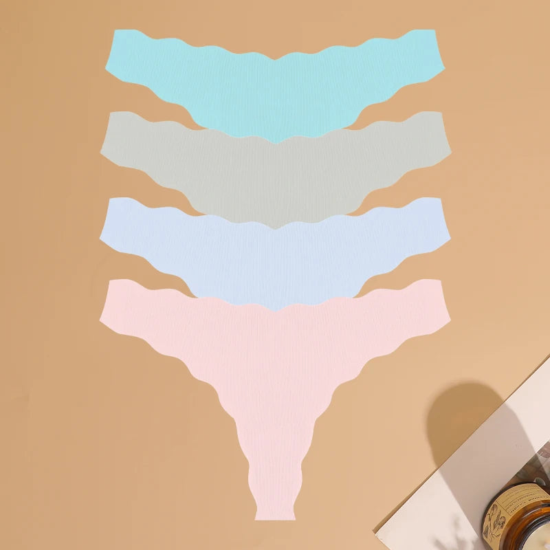 Scallop Seamless Thong — 4 Pack