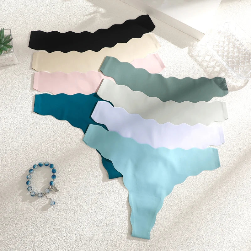Scallop Seamless Thong — 4 Pack