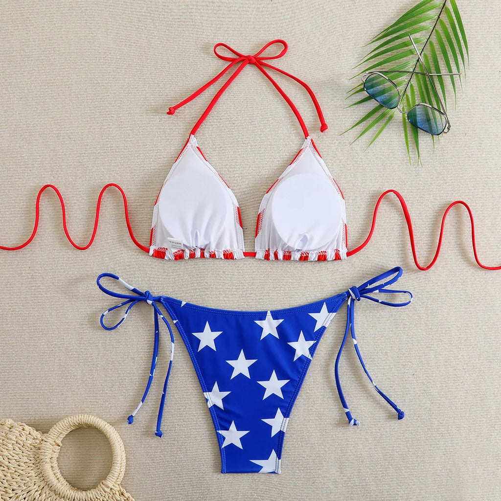 Americana Halter Bikini